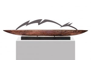 Dompé.Rayo negro - Madera, hierro - Medidas 39,5 x 226 x 7 cm. - Año 2017 (1) (1)