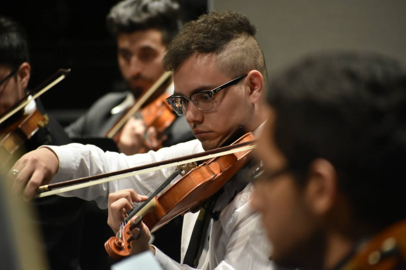 Detalle músico de la Orquesta Académica Juvenil
